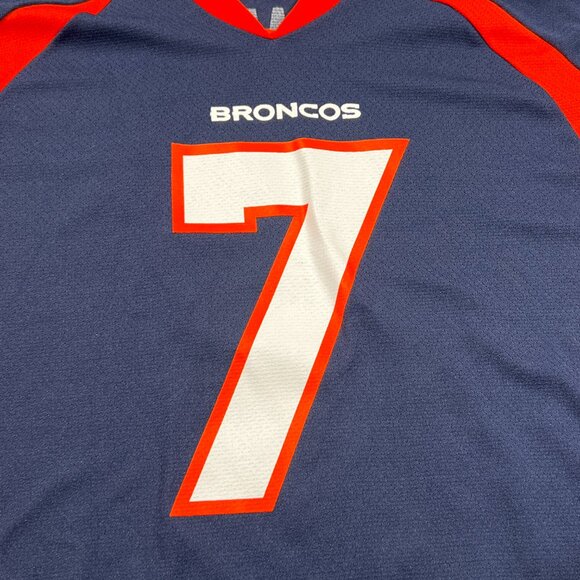 Logo 7 John Elway Jersey #7 Mens Large Denver Broncos‎ Vintage Blue USA NFL - Picture 3 of 9